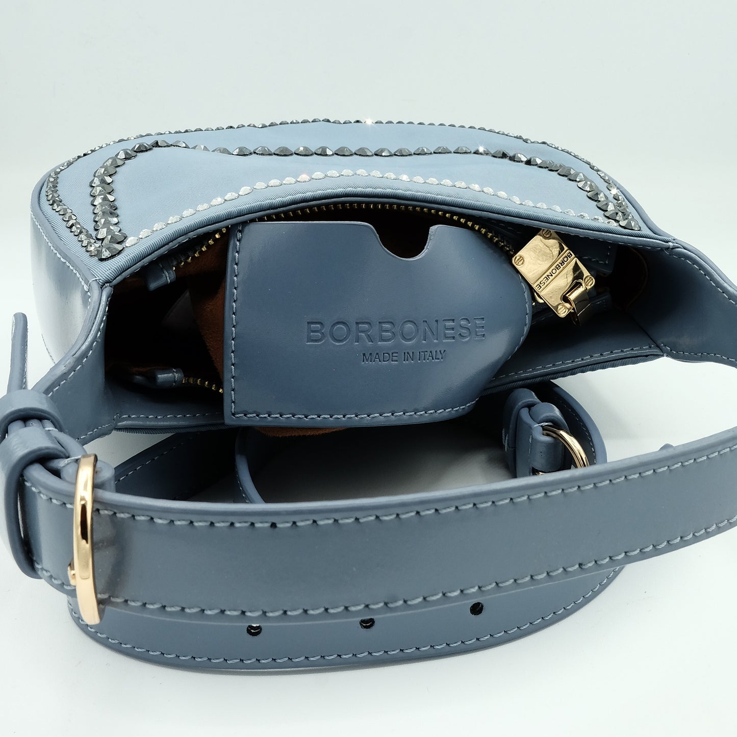 Borbonese Mini Hobo Bag 110 Swarovski