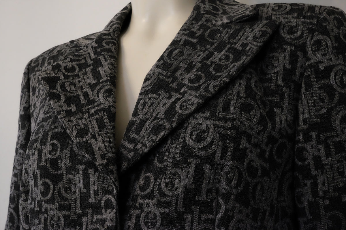 Giacca Vintage Roccobarocco Lana Monogram