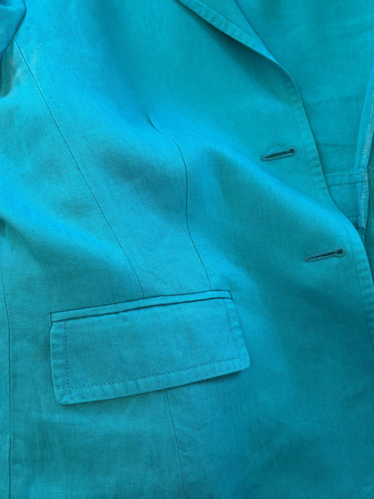 Giacca in Lino Max Mara Azzurro Ottanio