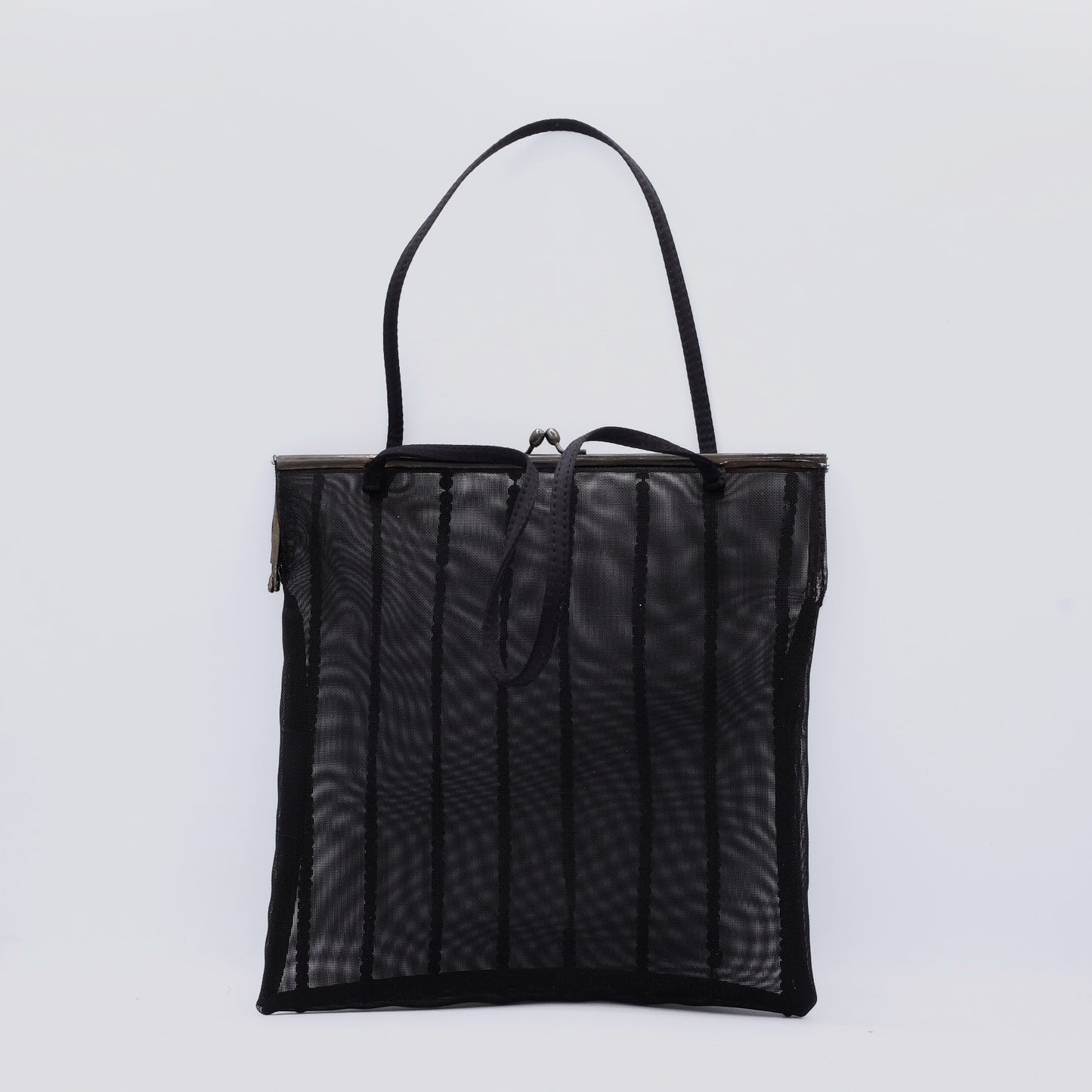 FURLA Vintage Evening Tote Bag in Tulle Nero con Paillettes