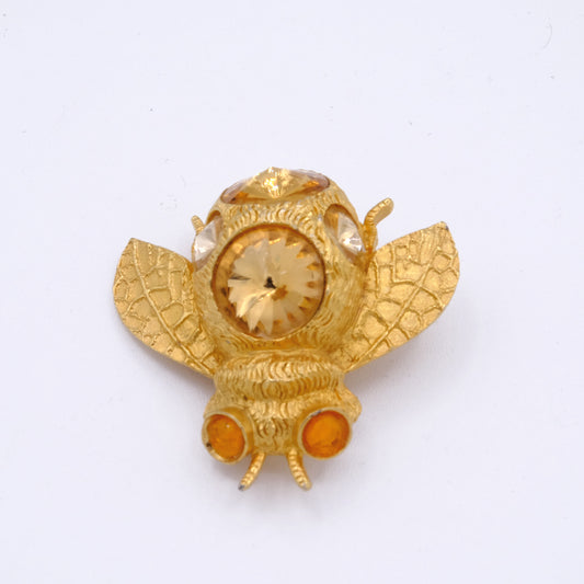 Spilla Vintage Doreen Ryan “Bumblebee” in Metallo Dorato