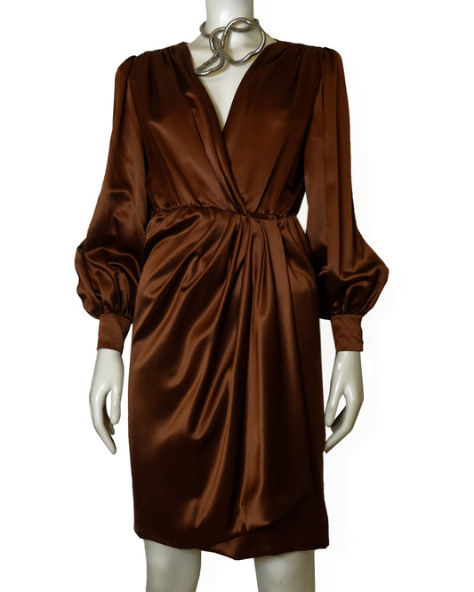 Abito Sartoriale Seta Marrone