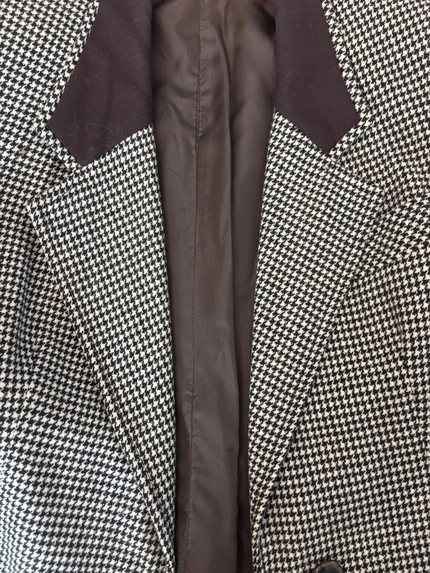 Giacca Sartoriale in Lana Pattern Pied de Poule
