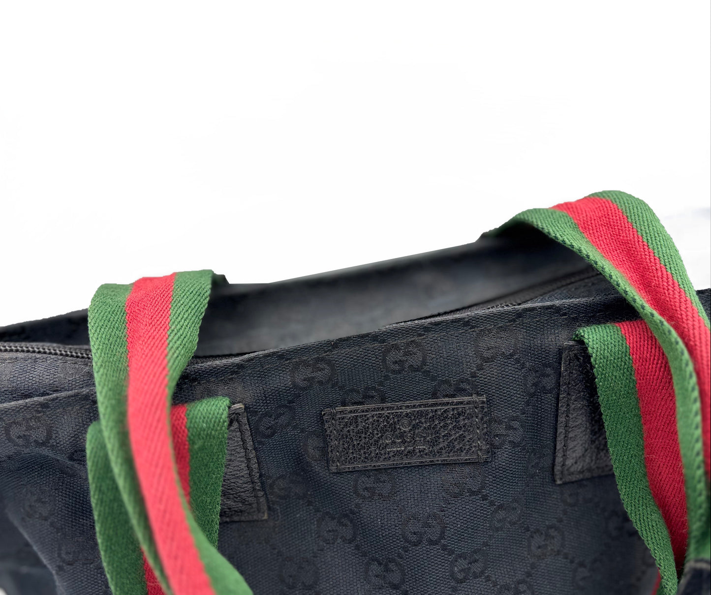 Borsa Gucci in Tela Nera Monogram GG