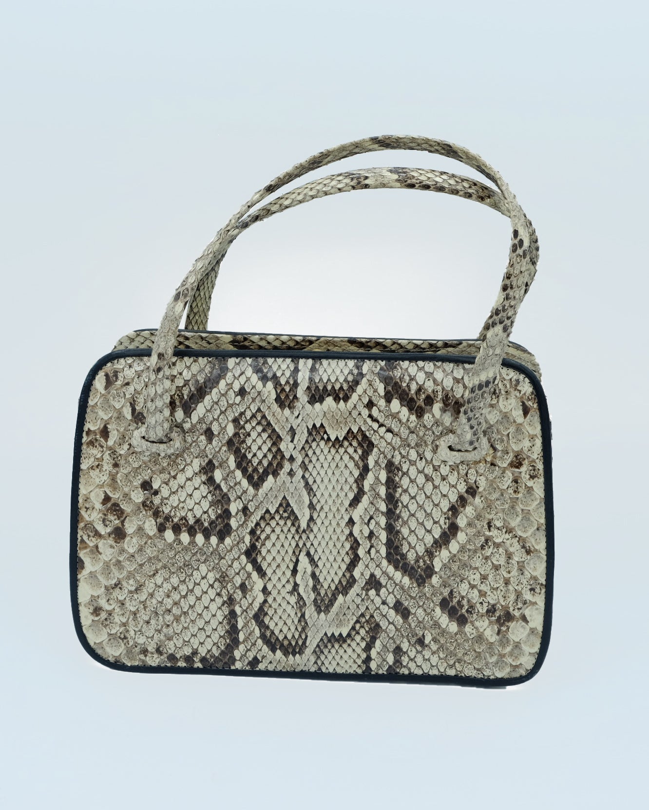 Borsa Vintage in Vera Pelle di Pitone Naturale