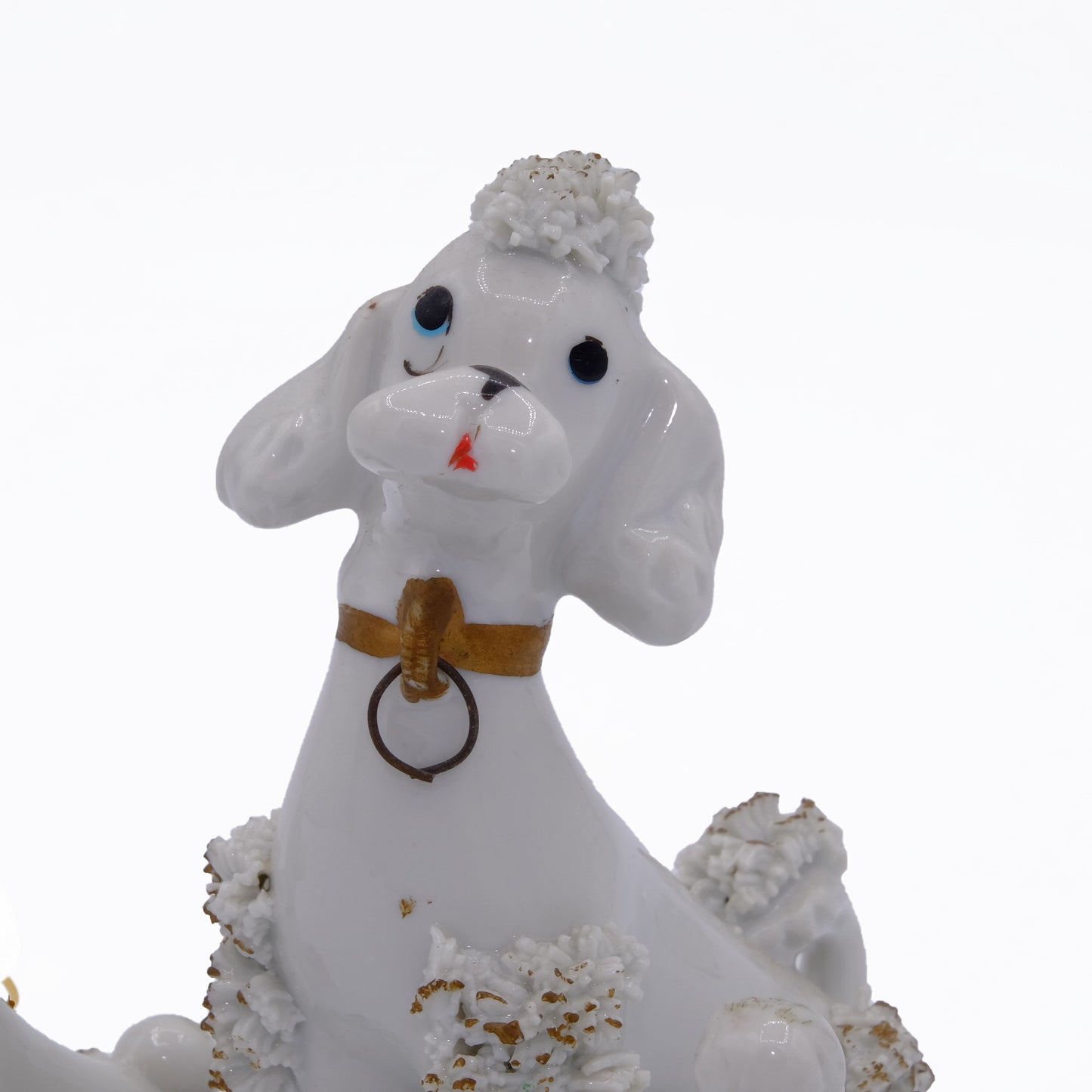 Fratelli Mollica Capodimonte “Spaghetti Hair” Poodle Mother & Puppy Figurines – Italy, 1950