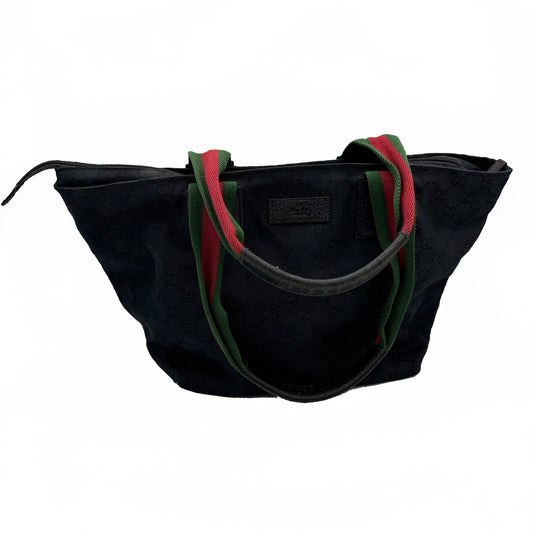 Borsa Gucci in Tela Nera Monogram GG