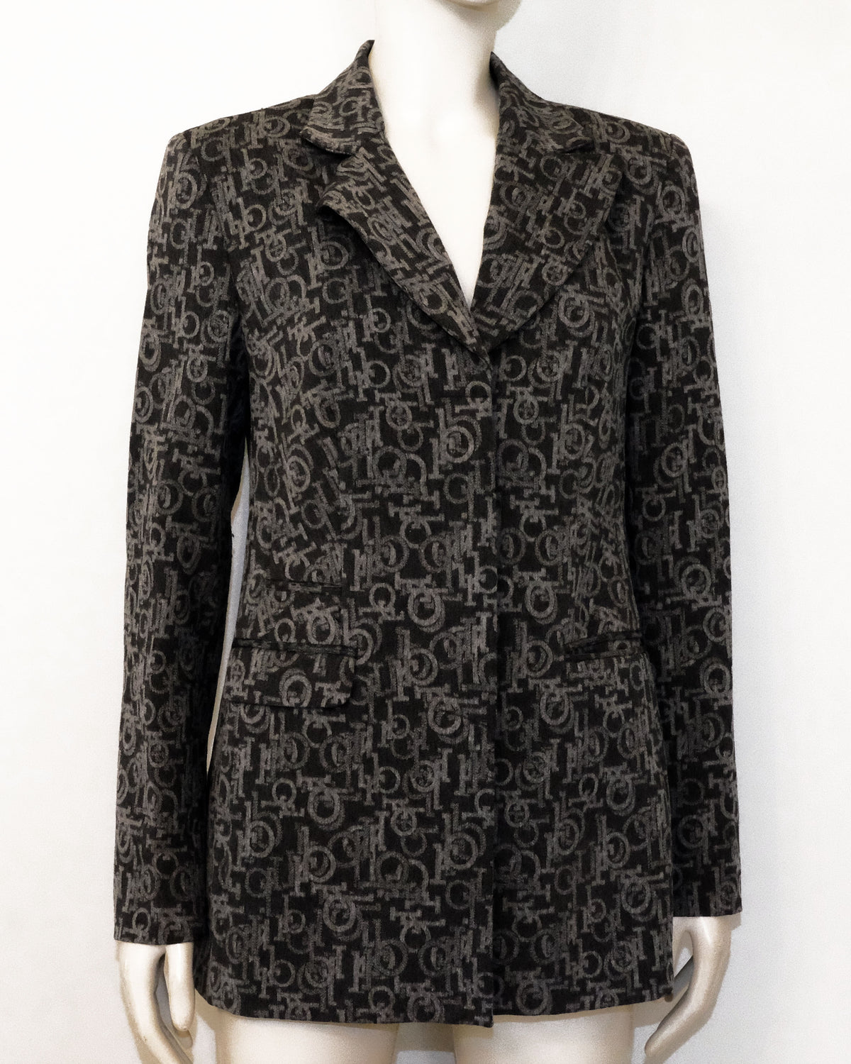 Giacca Vintage Roccobarocco Lana Monogram