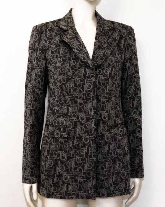 Giacca Vintage Roccobarocco Lana Monogram