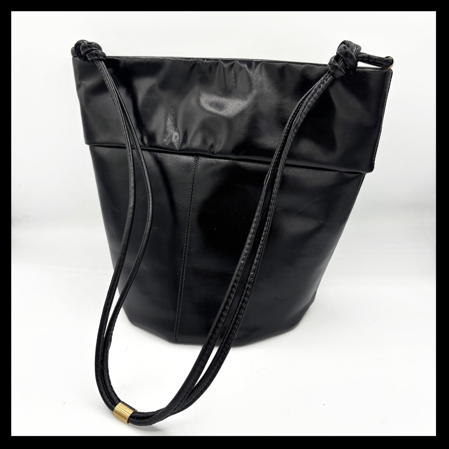 Borsa a Spalla Rodo Anni ’80 in Pelle Nera
