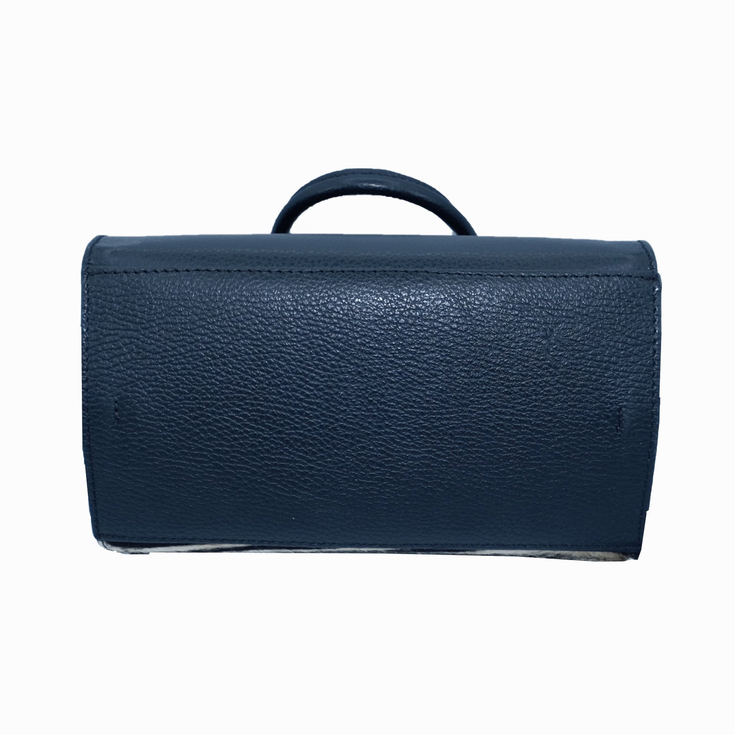 Midi Bag in Cavallino Zebra con Dettagli in Pelle Nera