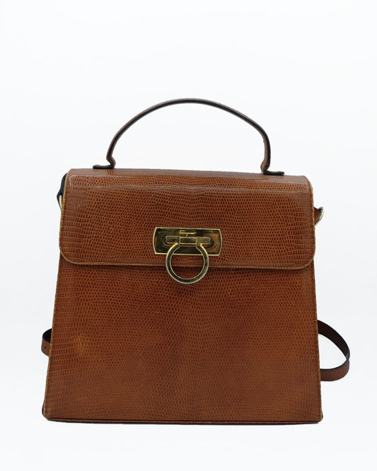 Salvatore Ferragamo Iconic Top Handle Bag – Vintage Gancini