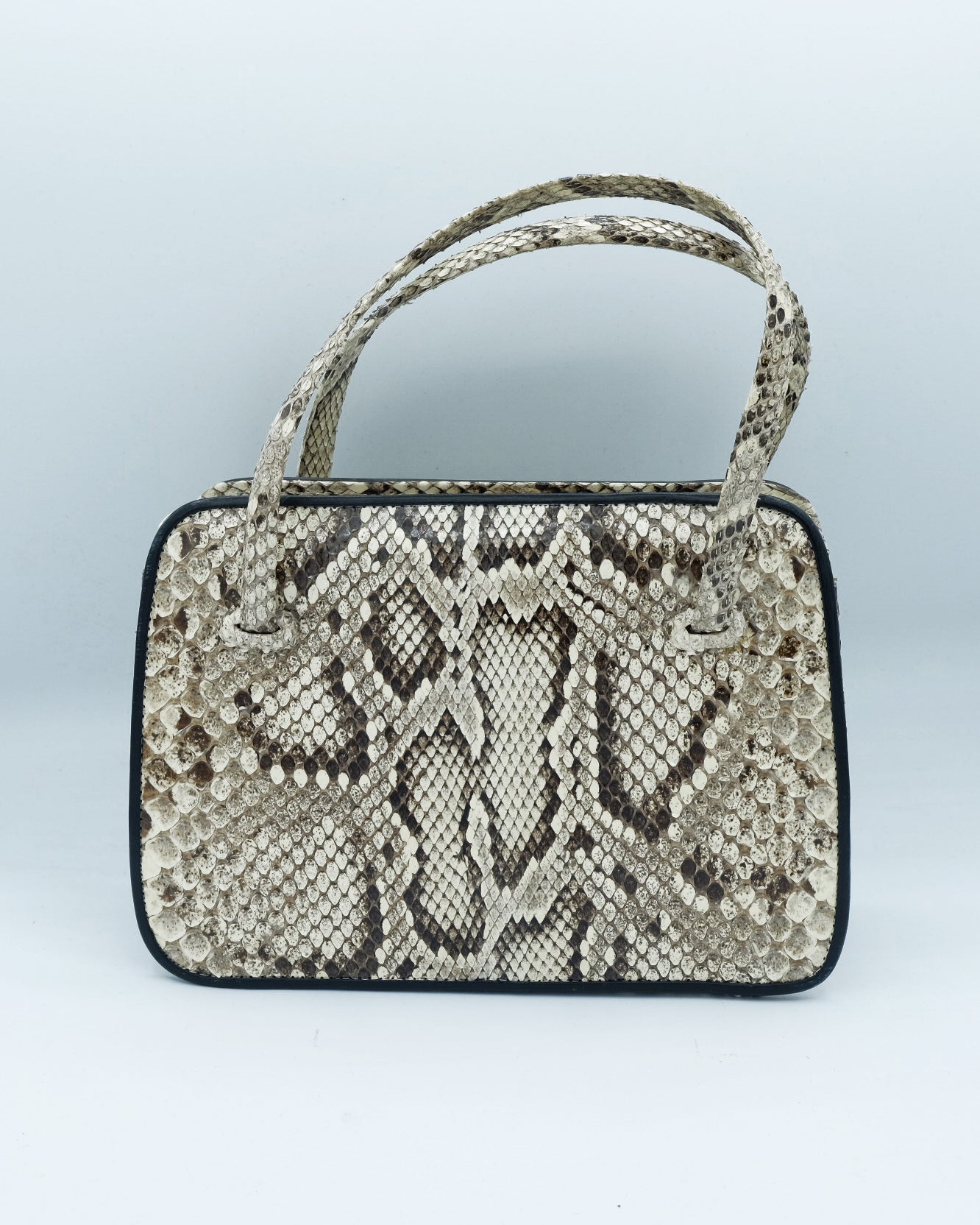 Borsa Vintage in Vera Pelle di Pitone Naturale